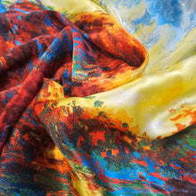 Charger l'image dans la galerie, Carré de soie Les meules à Giverny