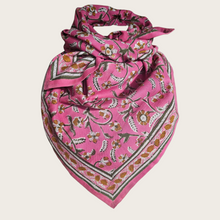 Charger l'image dans la galerie, Foulard de coton femme rose cerise