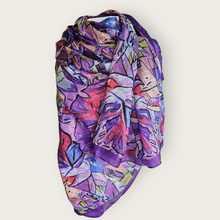 Charger l'image dans la galerie, Étole de soie violette