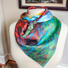 Charger l'image dans la galerie, Carré de soie Les meules à Giverny