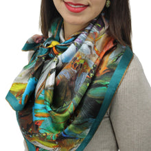 Charger l'image dans la galerie, Grand carré de soie artiste peintre