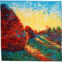 Charger l'image dans la galerie, Carré de soie Les meules à Giverny