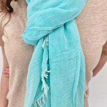 Charger l'image dans la galerie, Foulard Adèle turquoise