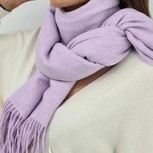 Charger l'image dans la galerie, Étole mixte Cachemire et Laine Liam Lilas