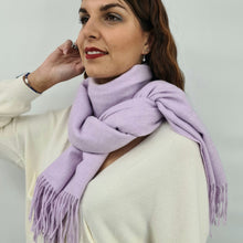 Charger l'image dans la galerie, Étole mixte Cachemire et Laine Liam Lilas