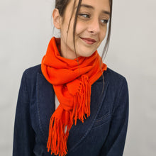 Charger l'image dans la galerie, Écharpe mixte Cachemire et Laine Andréa orange