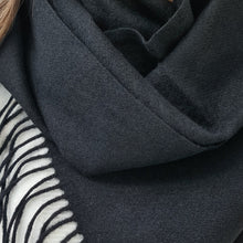 Charger l'image dans la galerie, Étole mixte Cachemire et Laine Liam noire