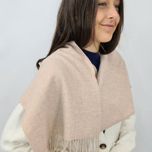 Charger l'image dans la galerie, Écharpe mixte Cachemire et laine Andréa beige