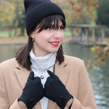 Charger l'image dans la galerie, Bonnet Swann laine noir