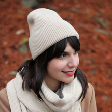 Charger l'image dans la galerie, Bonnet Swann laine Crème