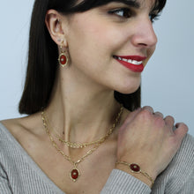 Charger l'image dans la galerie, Boucles d'oreilles Jade Cornaline