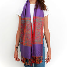 Charger l'image dans la galerie, Étole Pashmina Indie violet