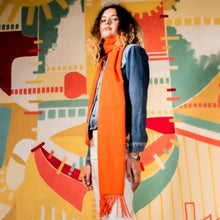 Charger l'image dans la galerie, Écharpe mixte Cachemire et Laine Andréa orange