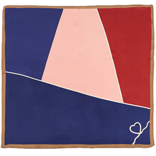 Charger l'image dans la galerie, Foulard bleu et rose cœur femme