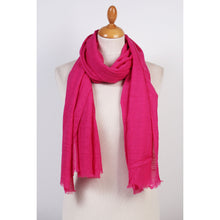 Charger l'image dans la galerie, Foulard Léonie lin rose fuschia