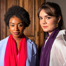 Charger l'image dans la galerie, Étole de soie Diana unie violet