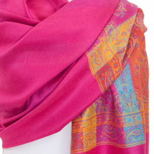 Charger l'image dans la galerie, Étole Pashmina Indie fuschia