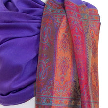 Charger l'image dans la galerie, Étole Pashmina Indie violet