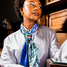Charger l'image dans la galerie, Foulard bleu femme