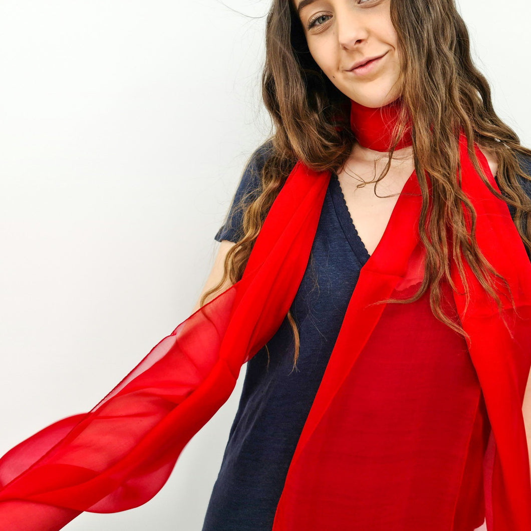 Étole Diana rouge