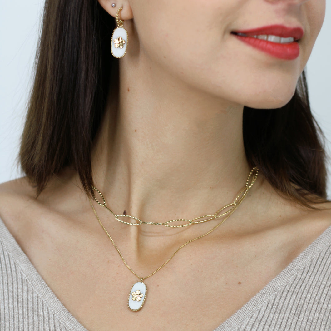 Collier Théa pierre d'Agate